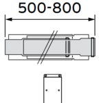 303906 Дымоход коаксиальный полипропиленовый 60-100 мм Vaillant телескопический удлинитель 0,5-0,8